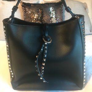 Black Urban Expressions Vegan studded handbag